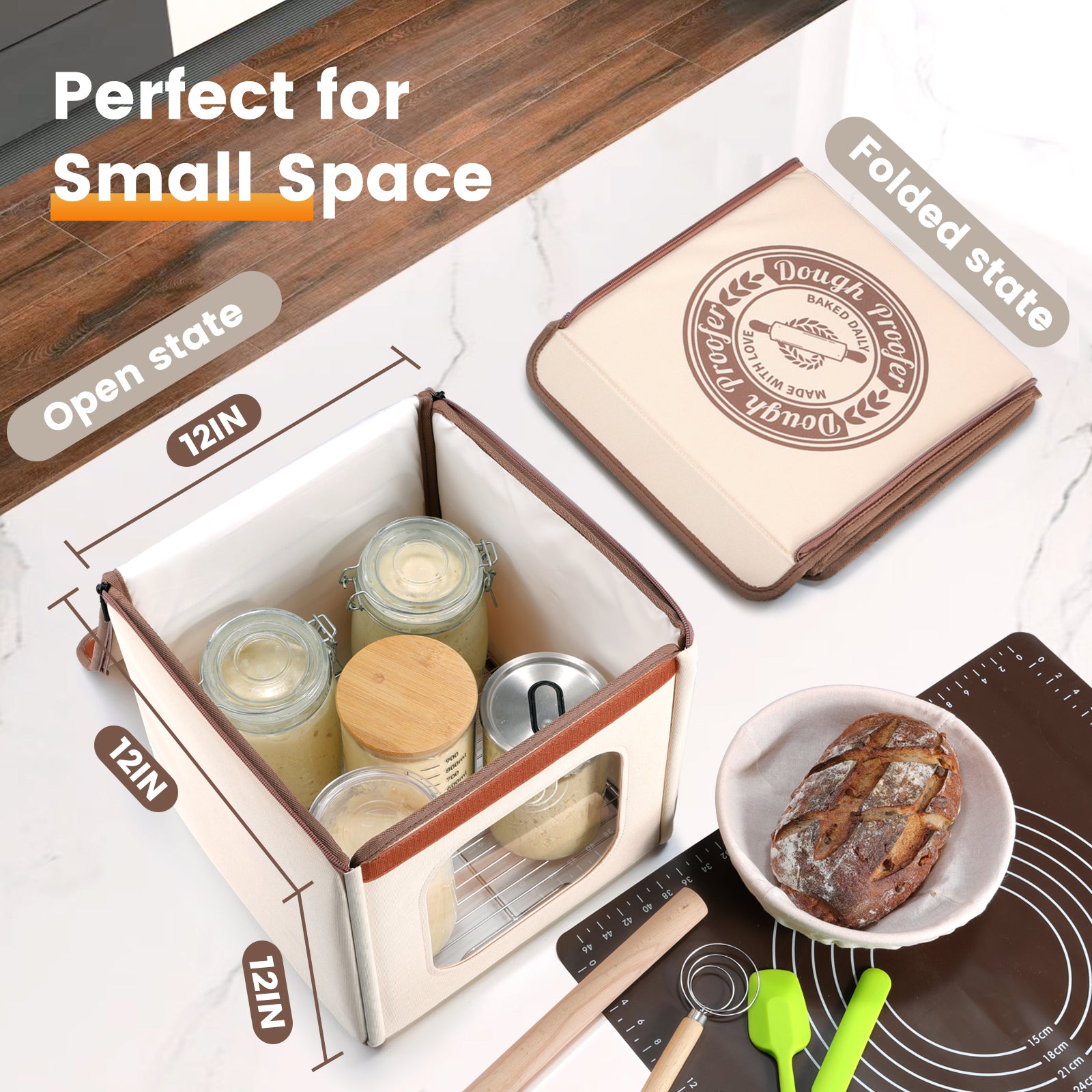 12 in Folding Bread Proofing Box